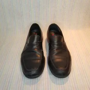 Prada | Shoes | Mens Prada Black Leather Penny Loafers Size  display picture 1